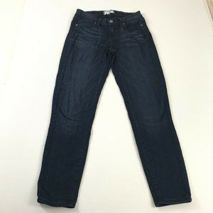 PAIGE Womens Verdugo Crop Skinny Jeans Dark Blue Pockets Stretch Denim Size 26